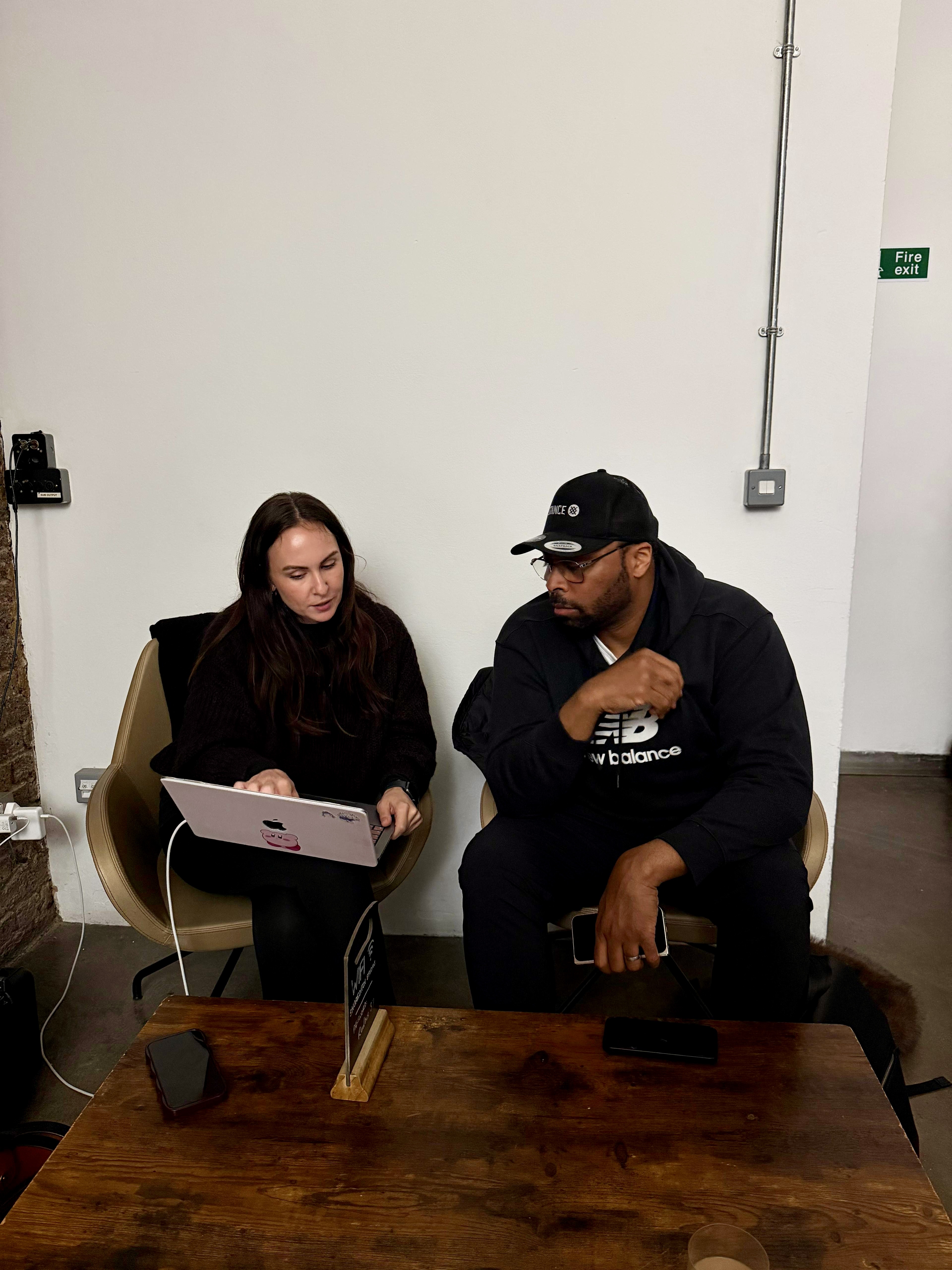 The two founders working together in London, 2026.